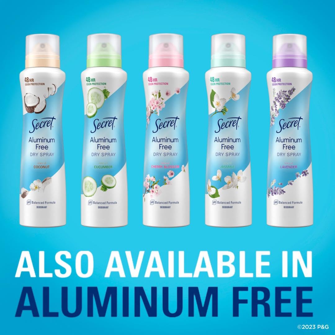 Secret Dry Spray pack-of-three emphasizes convenience for daily use