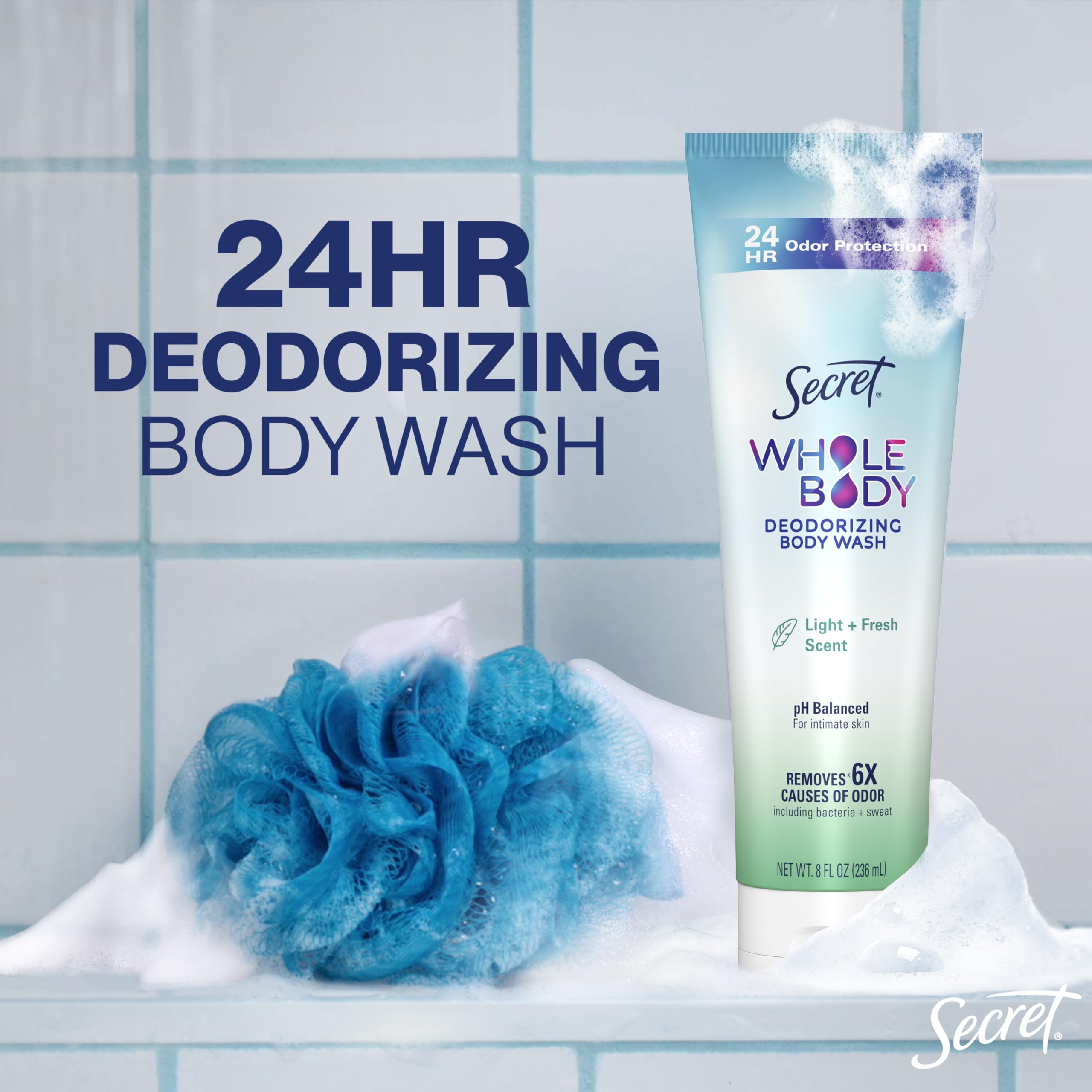 Secret Feminine Wash pH-balanced formula for gentle use