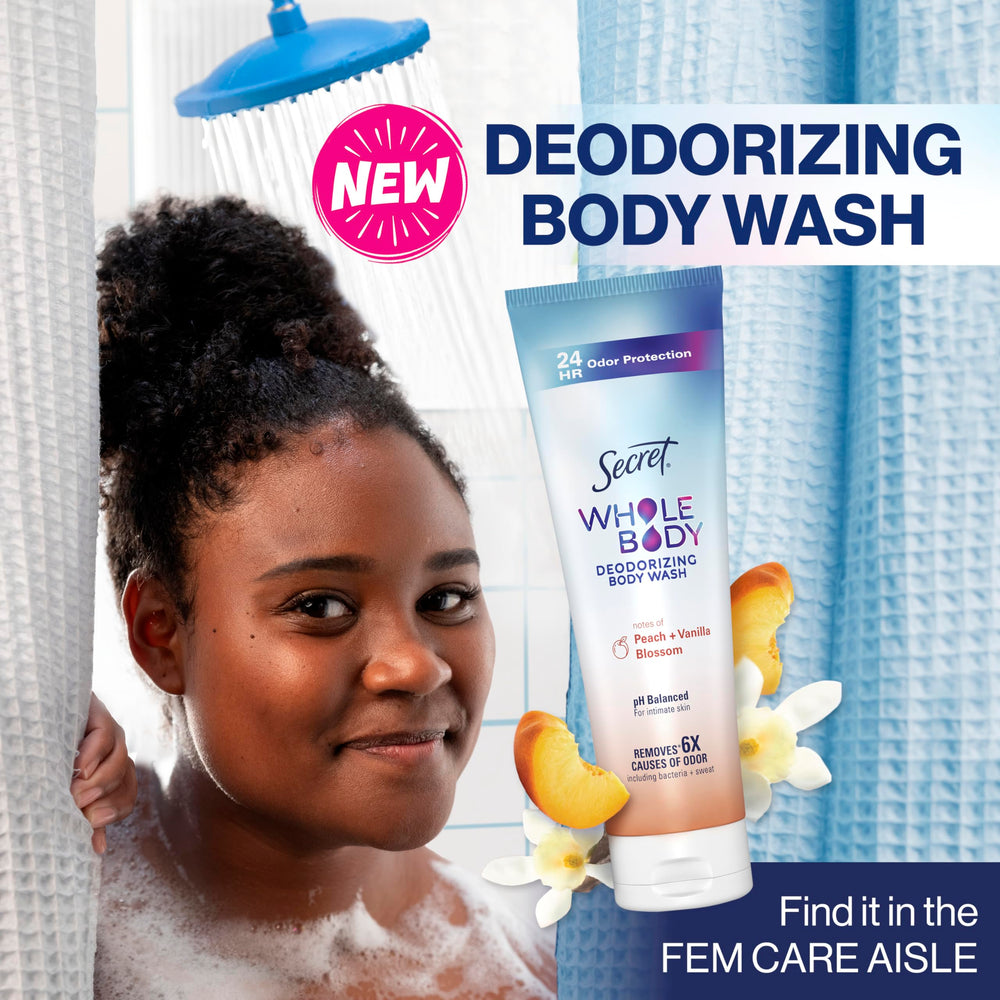 Secret Feminine Wash three-scent pack demonstrates product variety.