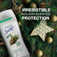 Secret Fireside Fir scent packaging evokes cozy seasonal fragrance
