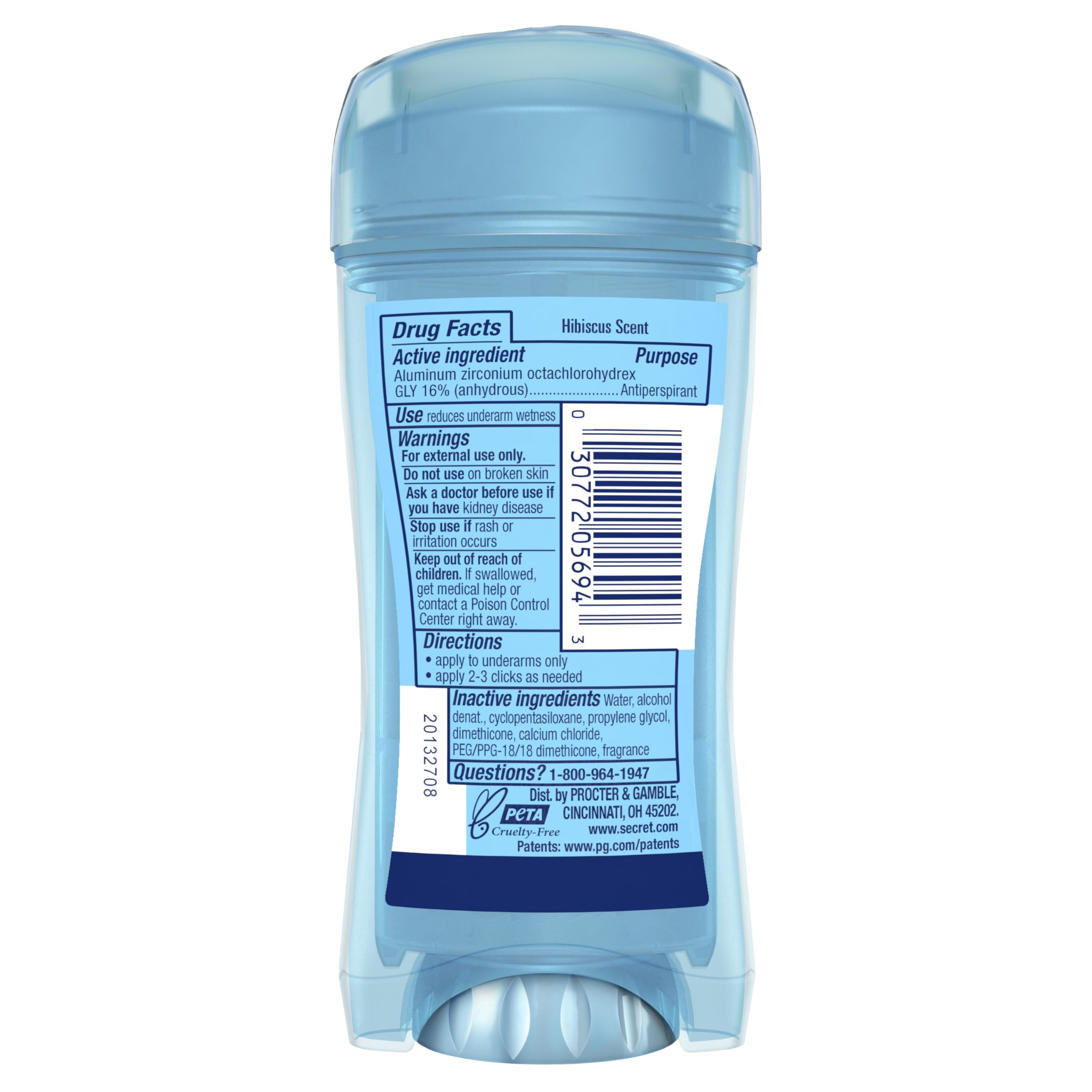 Secret Fresh travel-size bottle for on-the-go freshness.