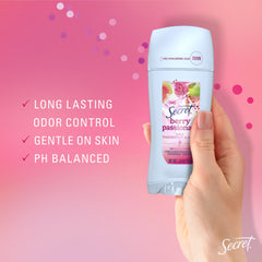 Secret Fresh antiperspirant Berry Passionate cap twist demonstrates easy one-handed application