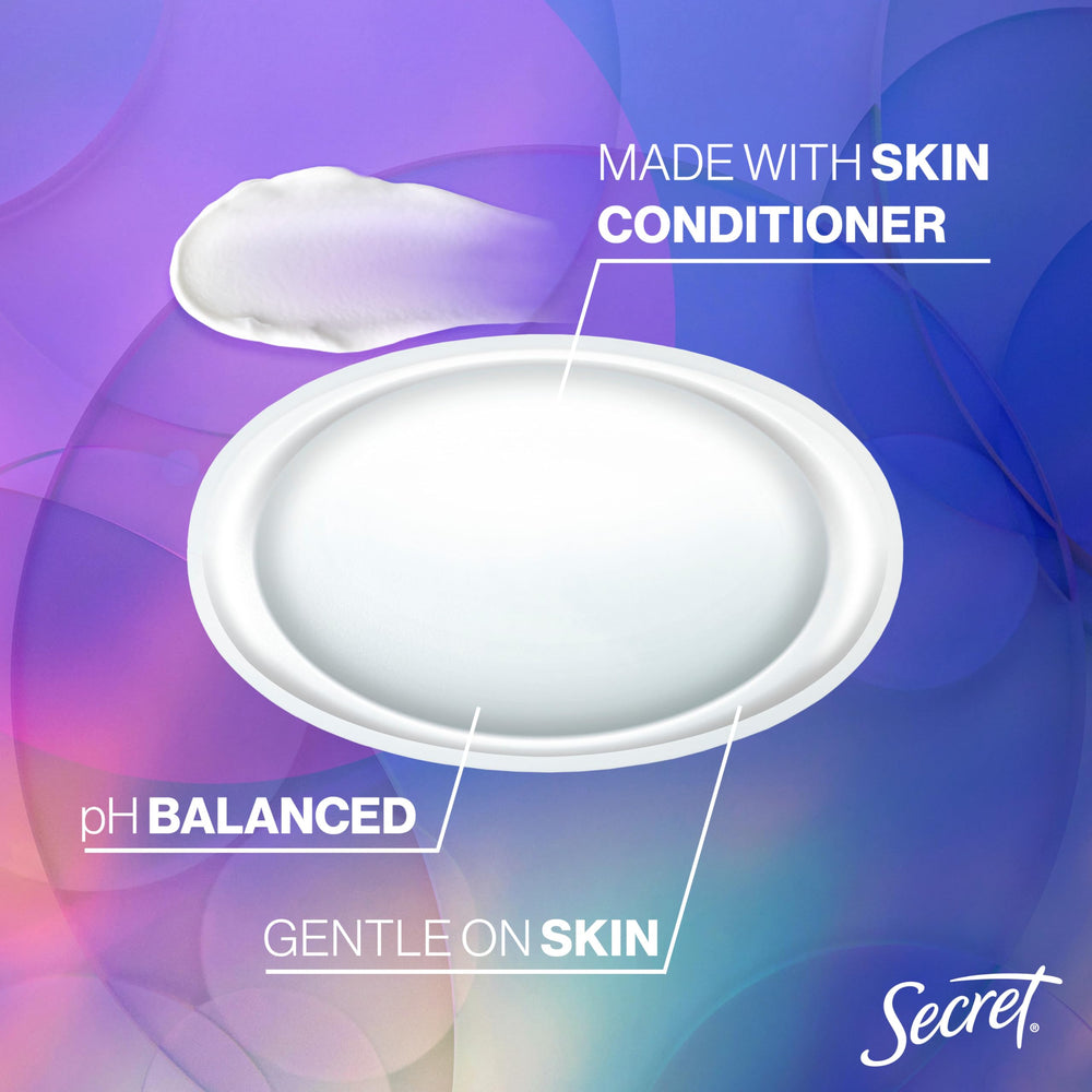Secret Fresh application swipe illustrating smooth, mess-free use.