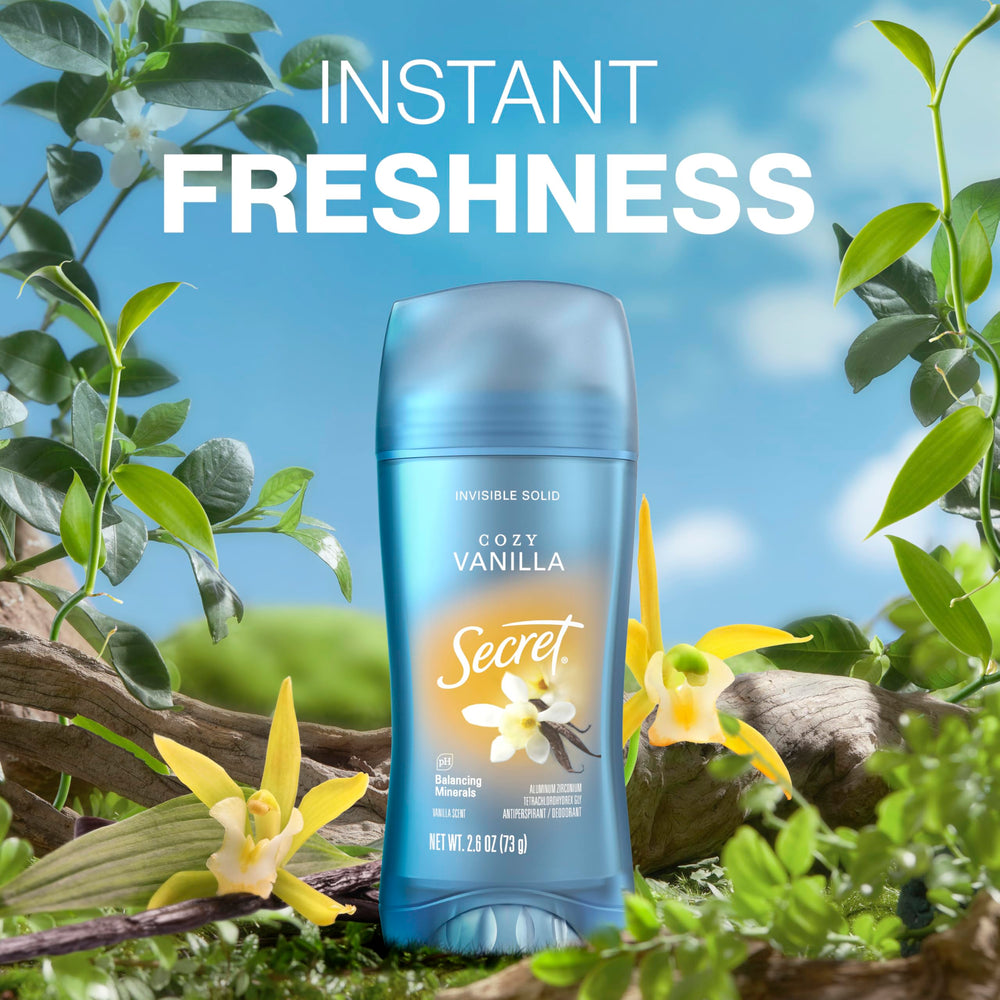 Secret Fresh bottle angled view for easy, on-the-go use.