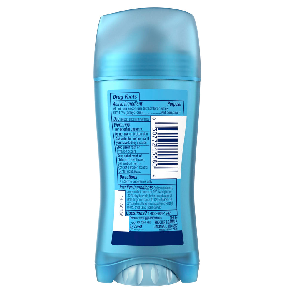 Secret Fresh clear finish on skin suggesting invisible protection