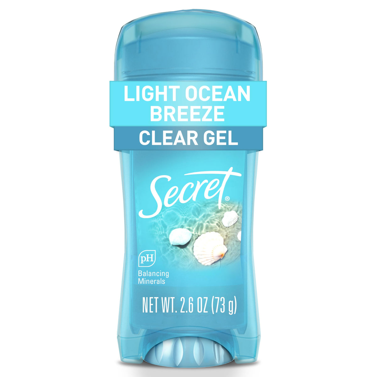 Secret Fresh clear gel bottle demonstrates quick-dry application