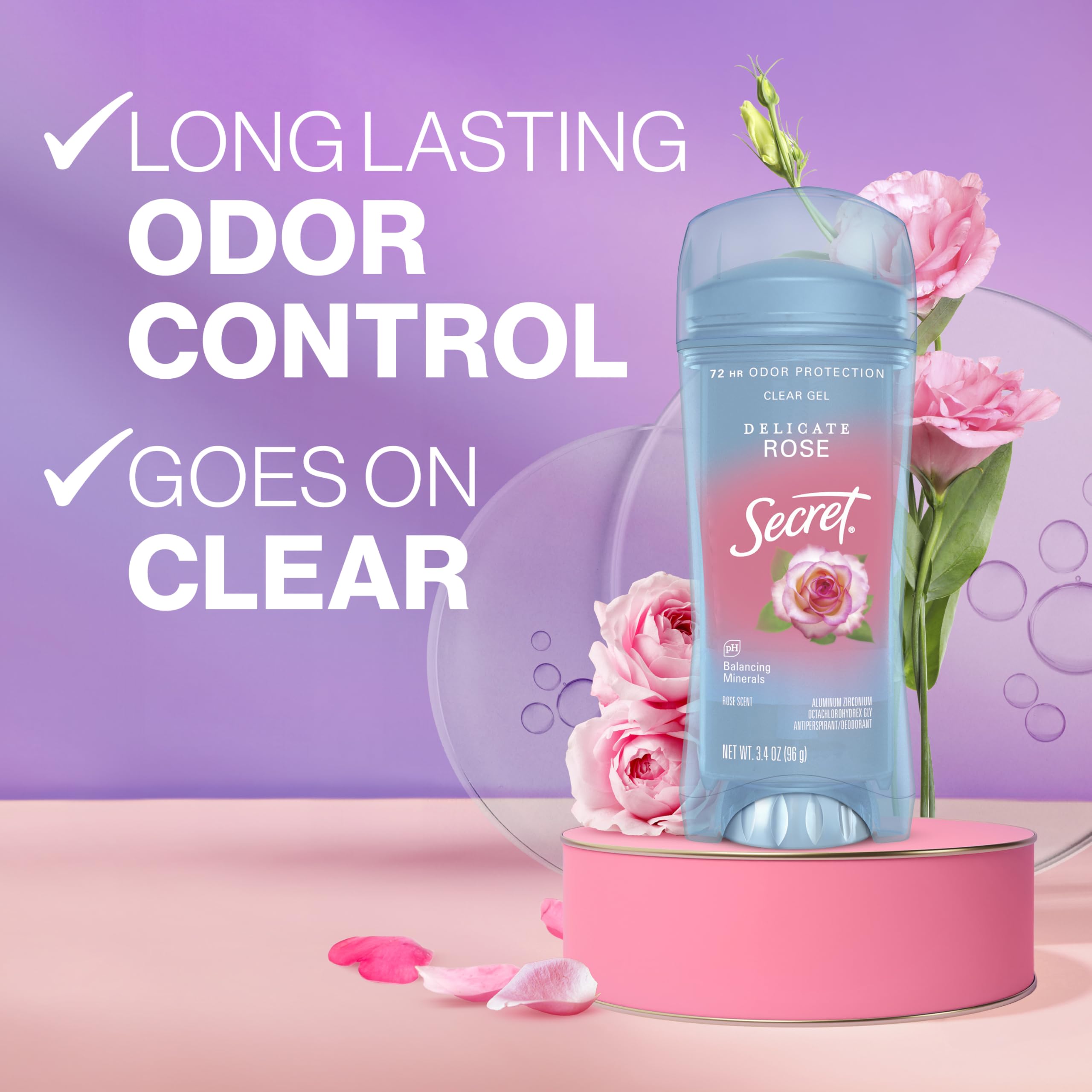 Secret Fresh deodorant application wand demonstrates smooth, even coverage for lasting confidence.