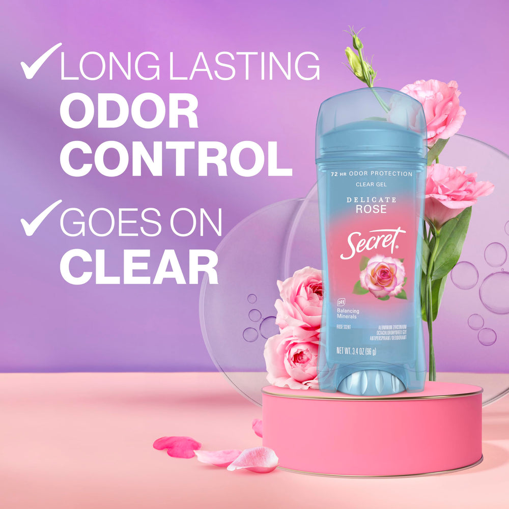 Secret Fresh deodorant application wand demonstrates smooth, even coverage for lasting confidence.