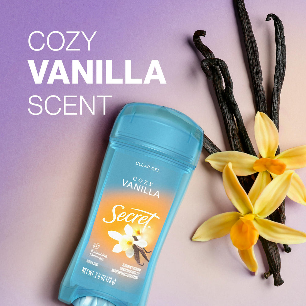 Secret Fresh fast-drying formula minimizes stains and residue after application.