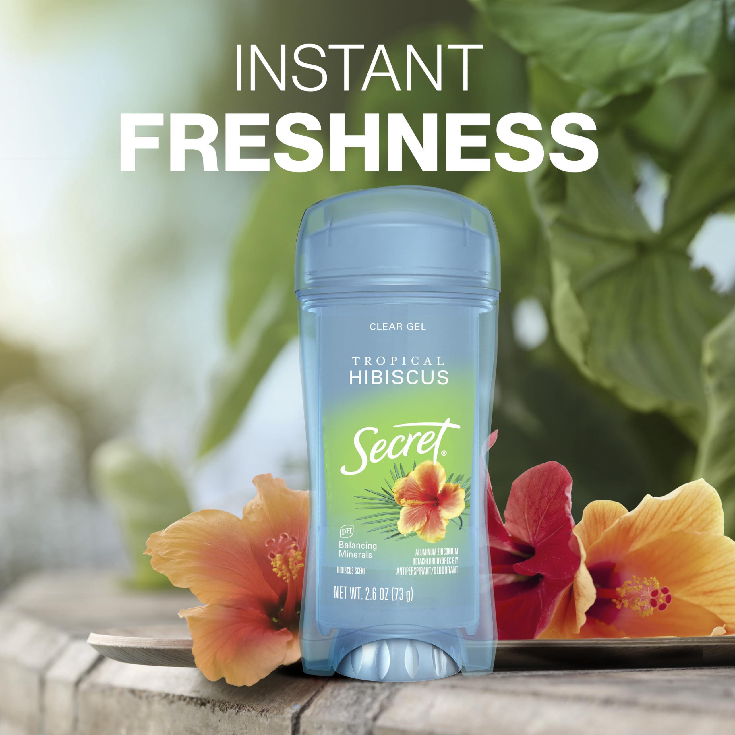 Secret Fresh fast-drying formula applied to skin.