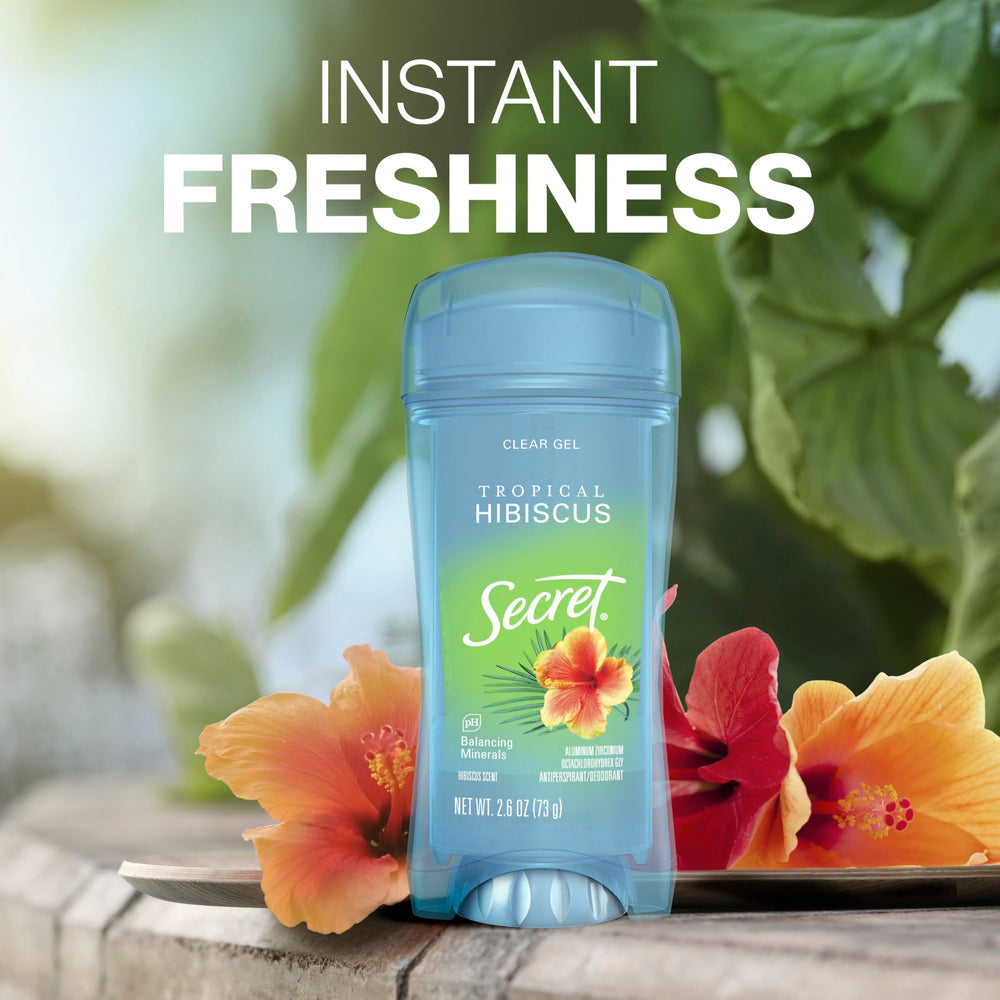Secret Fresh fast-drying formula applied to skin.
