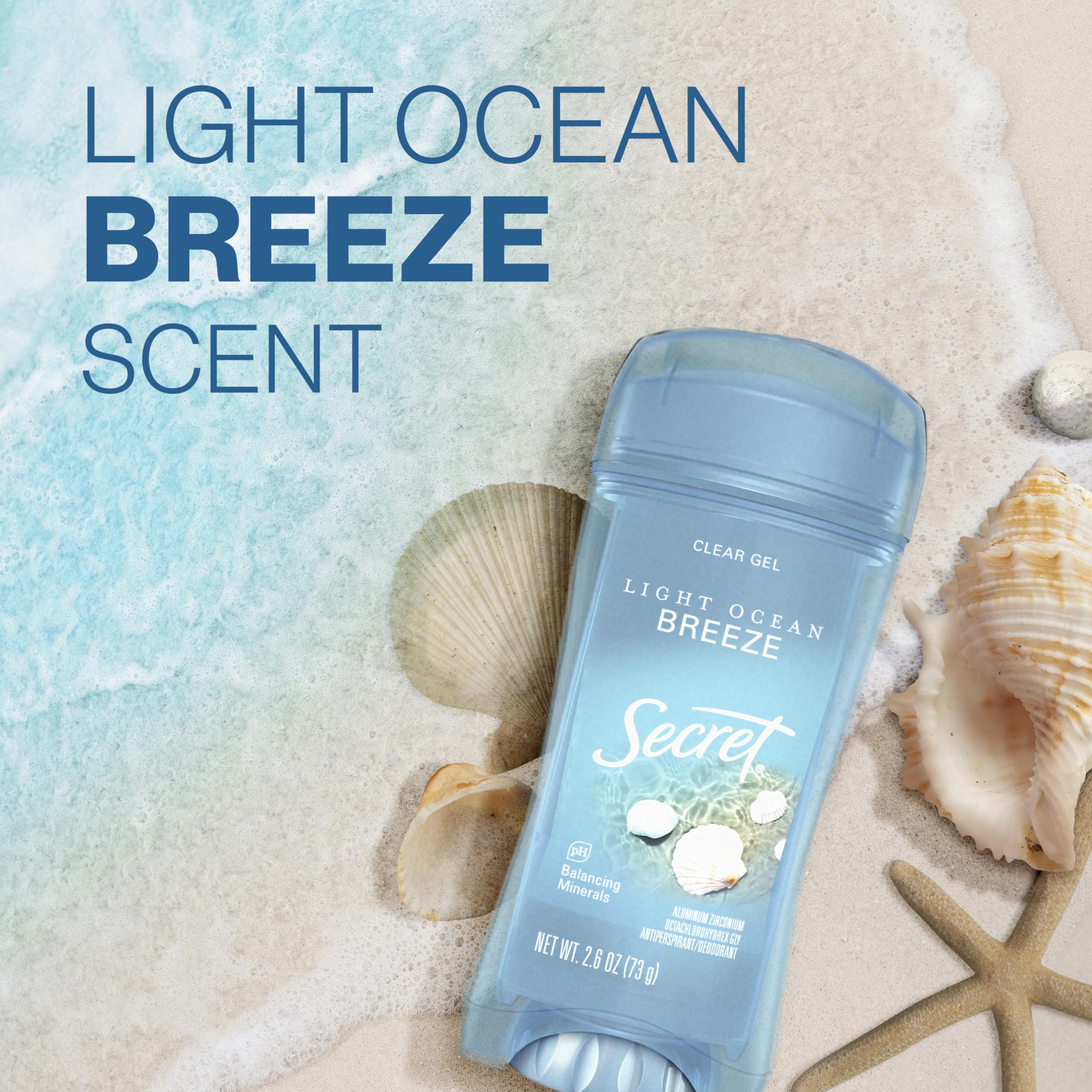 Secret Fresh fast-drying formula illustration shows no residue