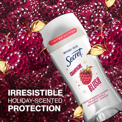 Secret Fresh Holiday apply-closeup demonstrates creamy glide on skin.