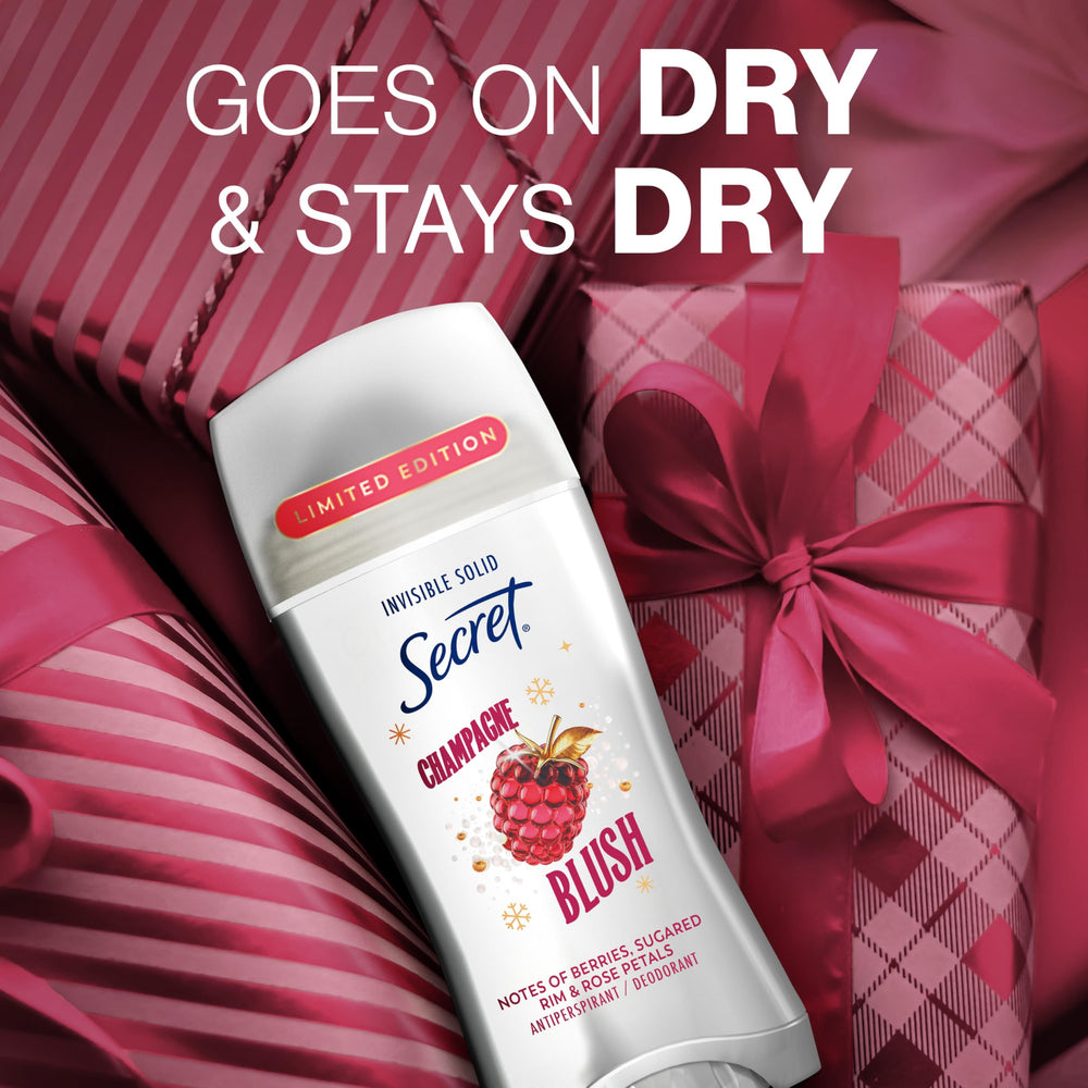 Secret Fresh Holiday in-use-underarm shows everyday freshness throughout busy days.