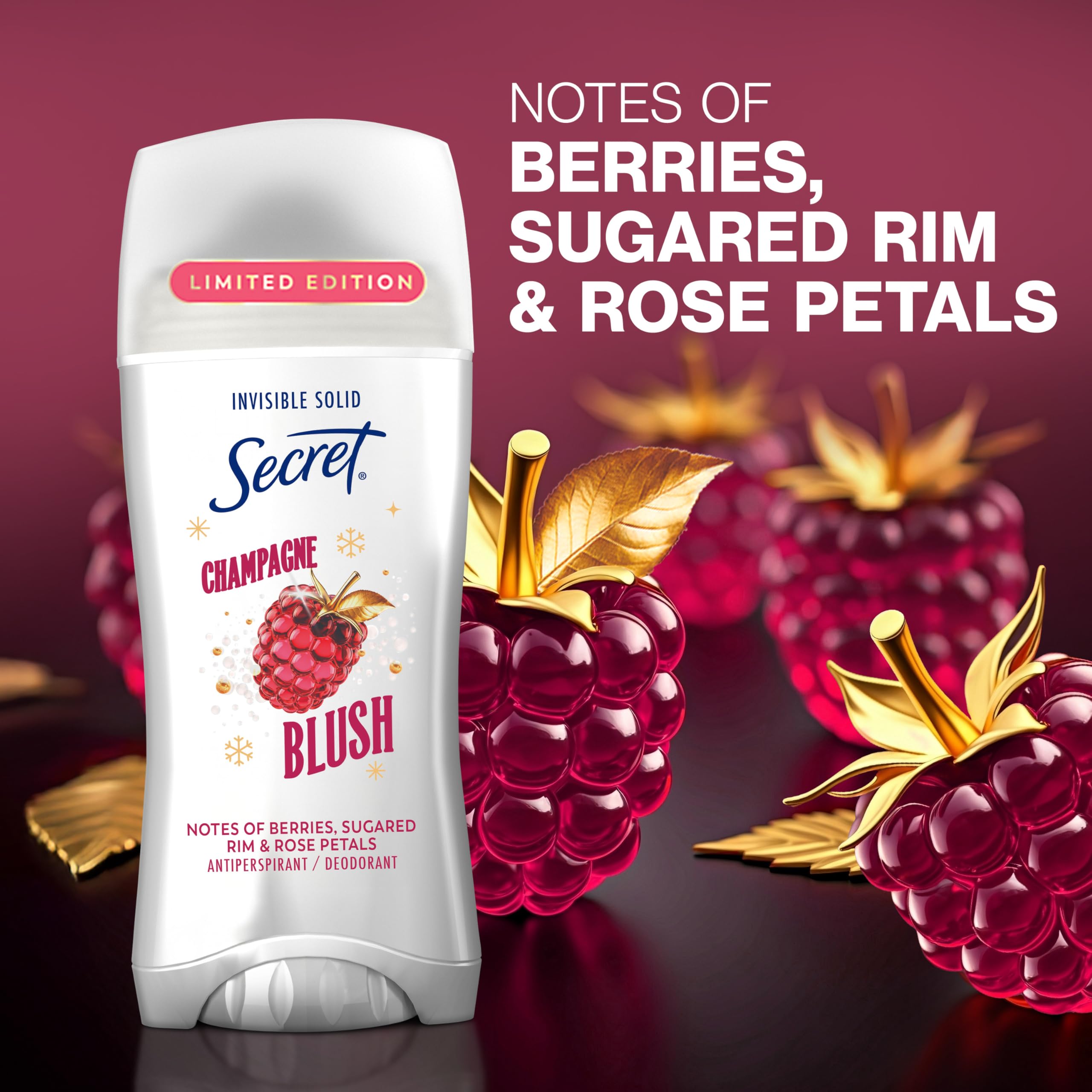 Secret Fresh Holiday ingredients-mineral highlight skin-balanced freshness.