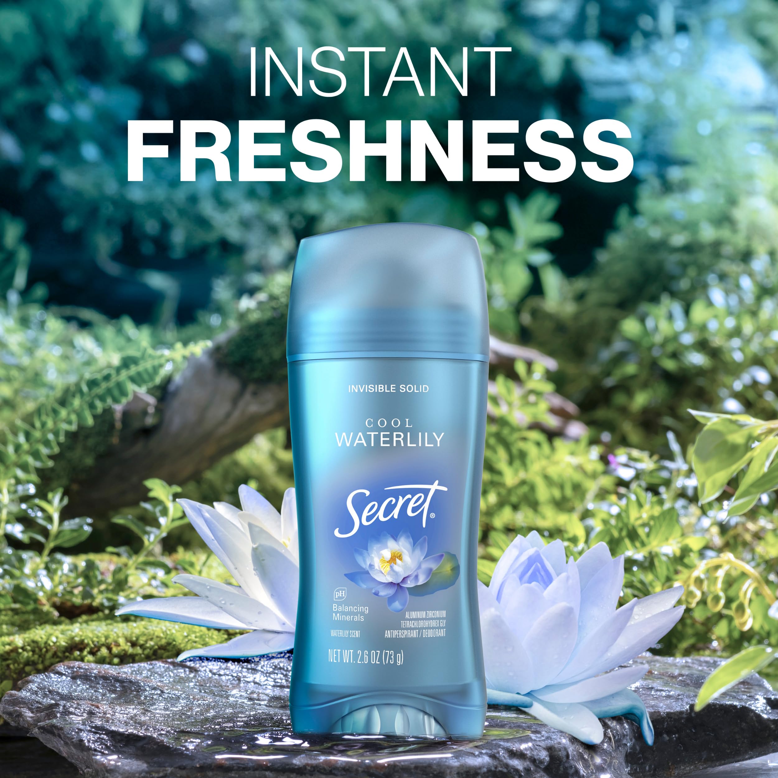 Secret Fresh mineral balance aiding skin balance during the day.