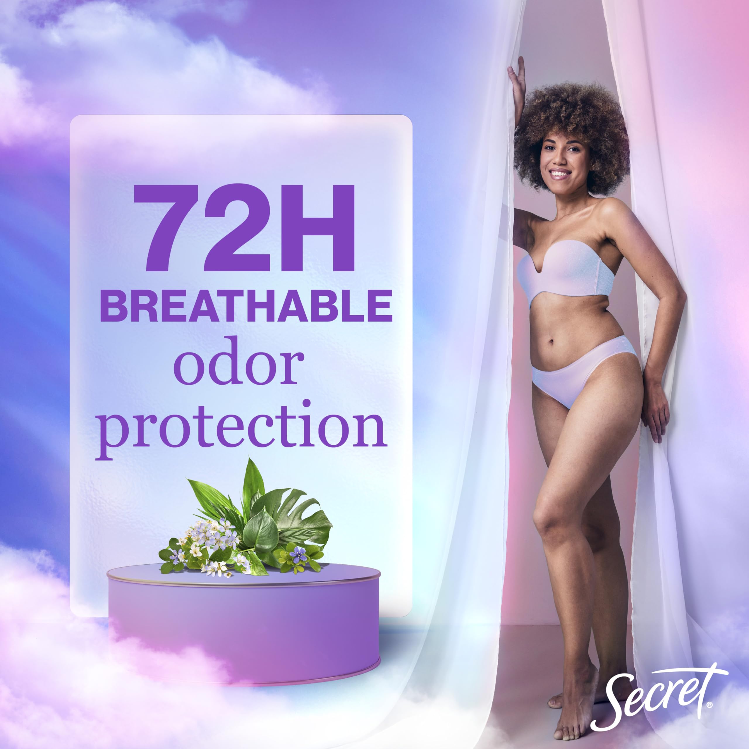 Secret Fresh minerals for pH balance close-up emphasizes skin-friendly freshness