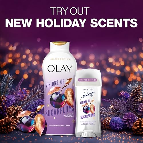 Secret Fresh sugarplum amber scent with spiced fruit evokes holiday vibes.