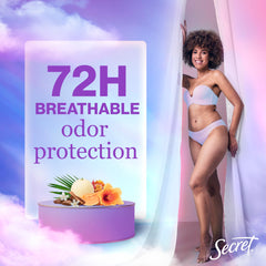 Secret Fresh tropical hibiscus scent for daily use.