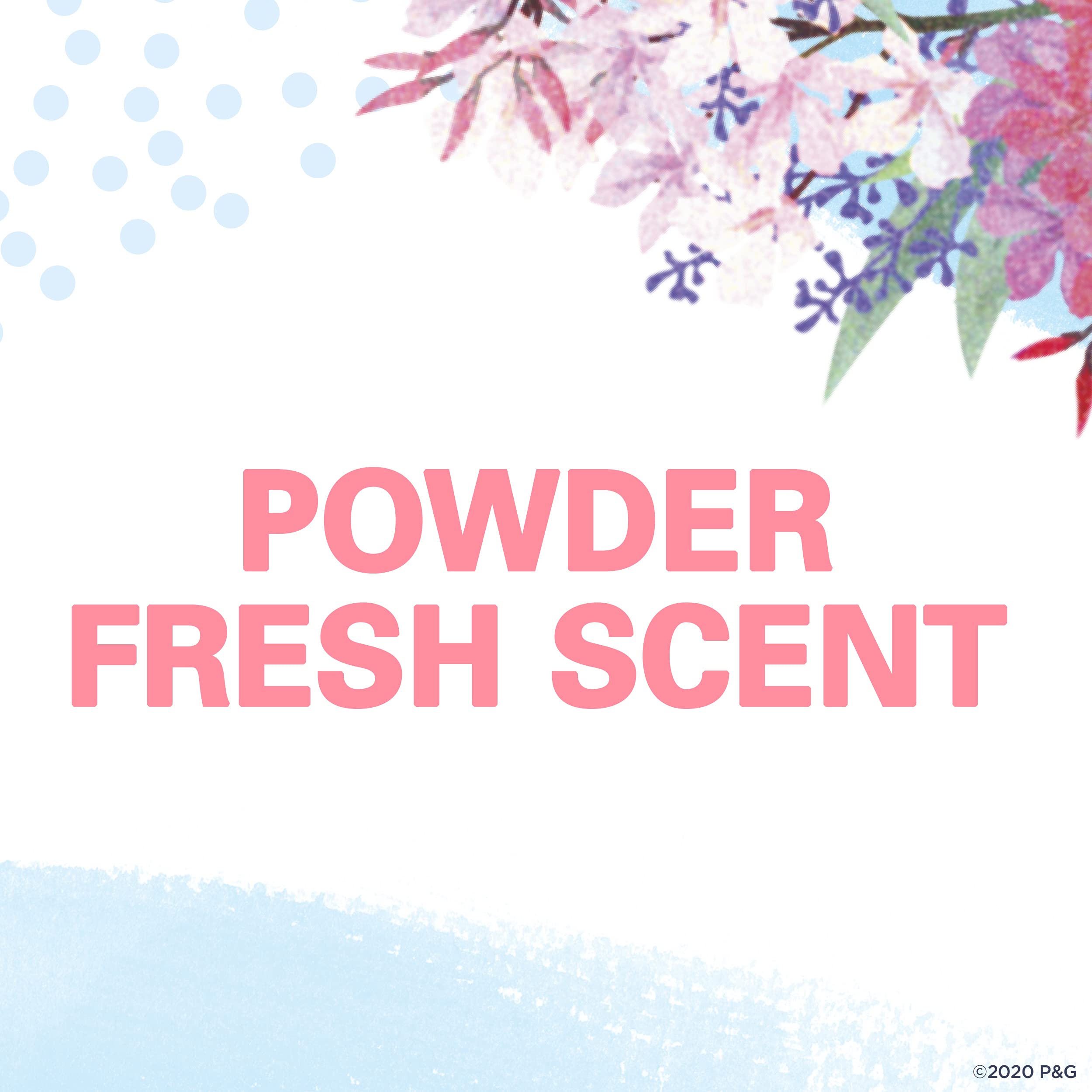 Secret odor-control close-up demonstrates fragrance and protection.