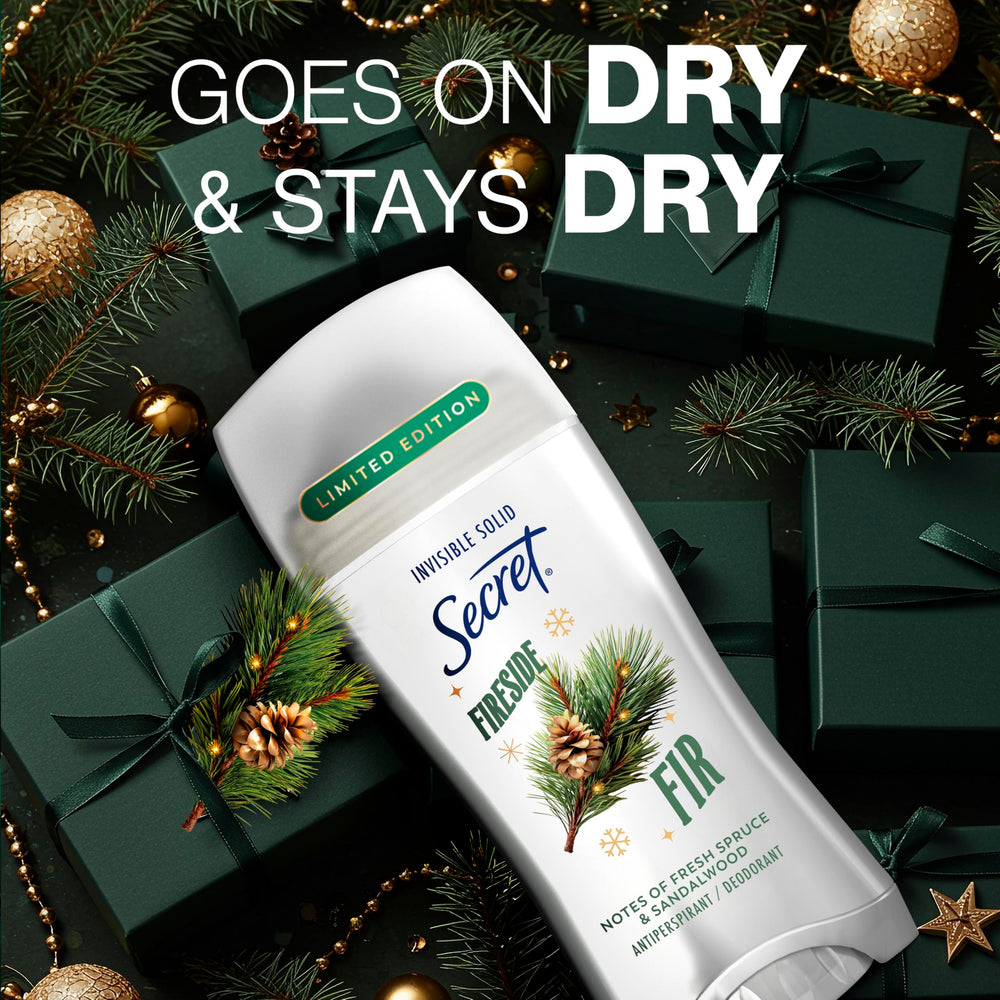 Secret Odor Protection 72-hr badge indicates extended protection