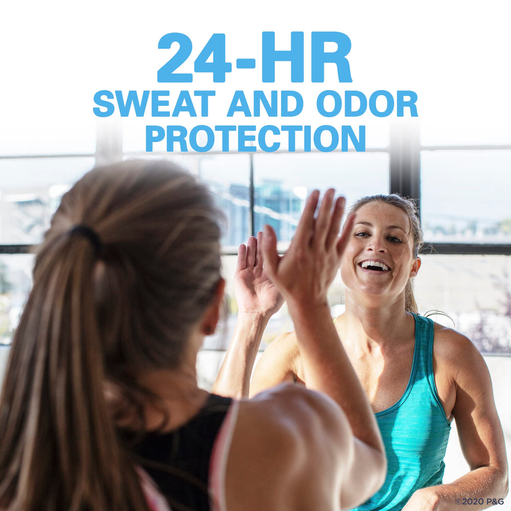 Secret invisible solid deodorant delivers powder-fresh finish and dryness all day.
