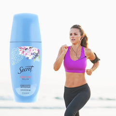 Secret Original Roll-On applicator twist demonstrates easy, precise underarm application.