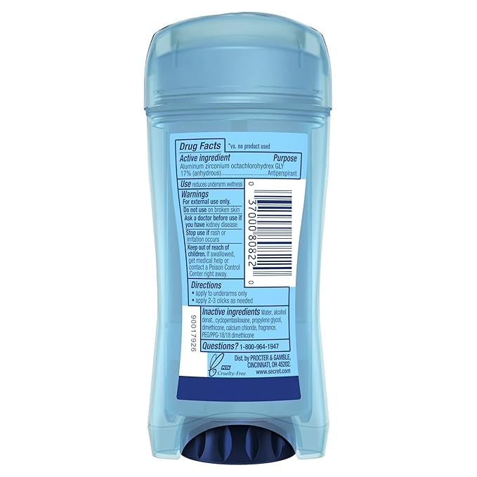 Secret Outlast clear gel three-pack packaging for convenient daily use