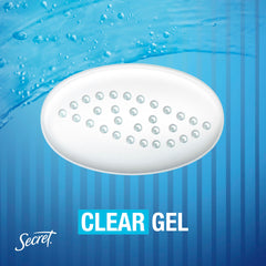 Secret Outlast clear gel on skin with quick dry finish