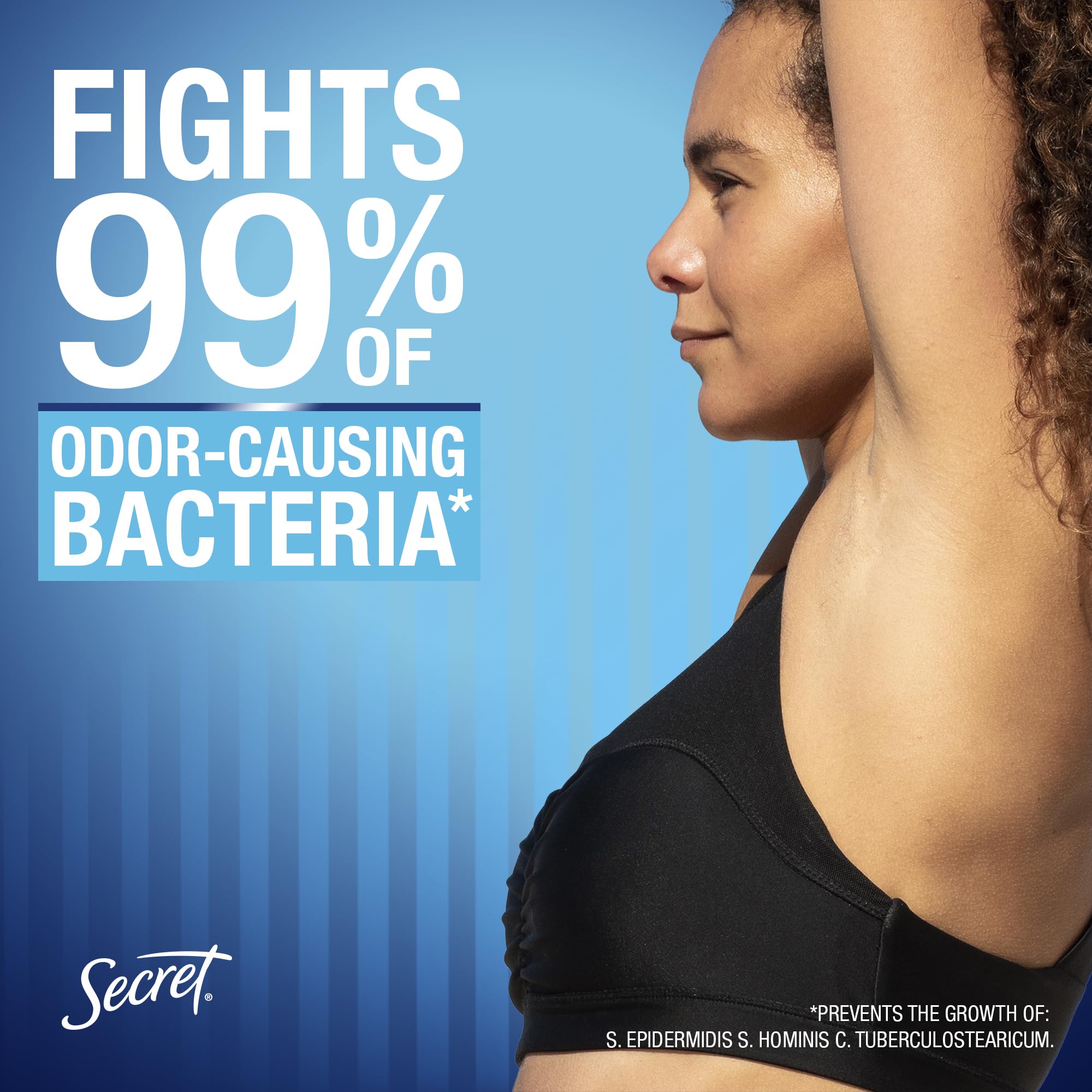 Secret Outlast Dry Spray bottle angled for easy grip and all-day protection.