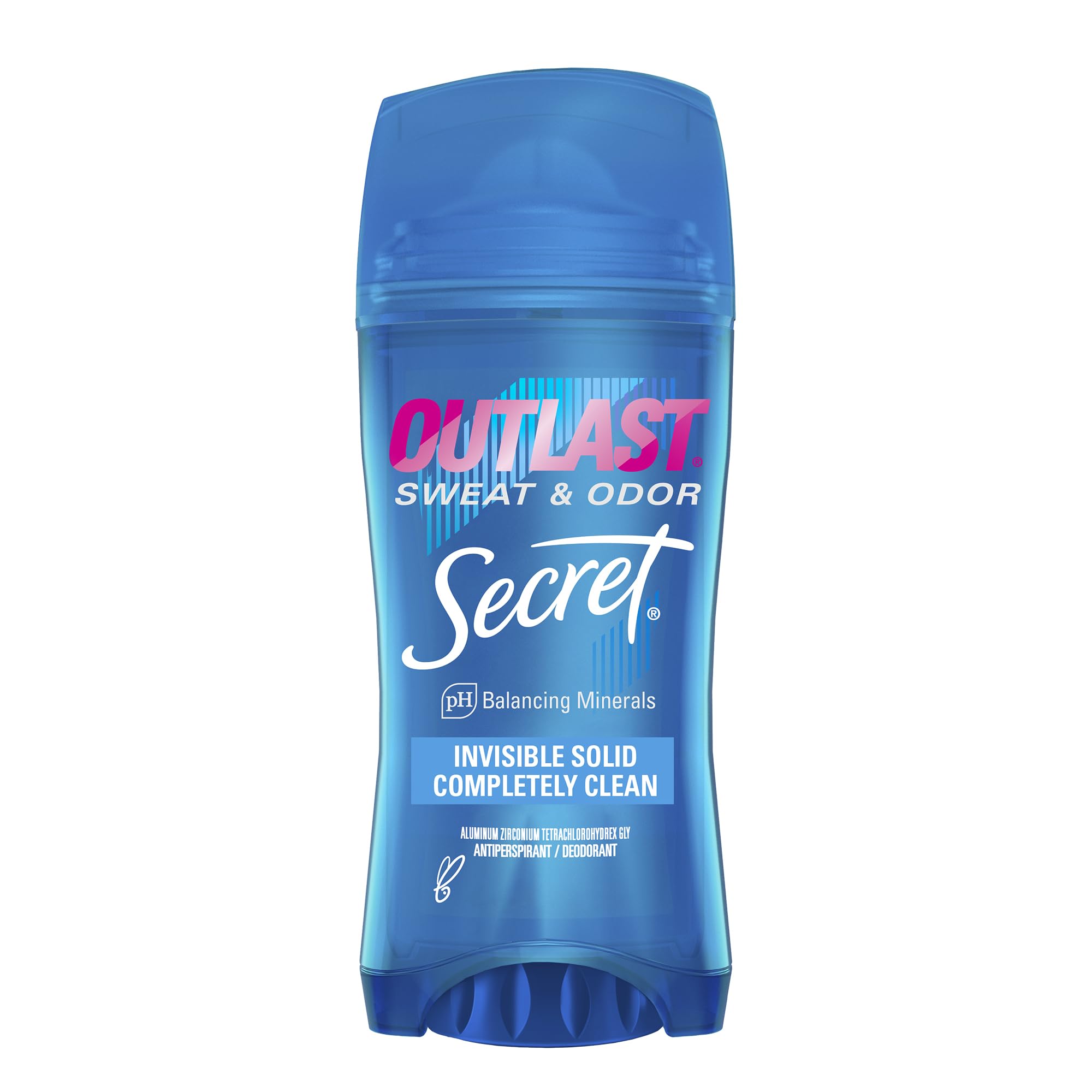 Secret Outlast invisible solid application shows a dry, stain-free finish.