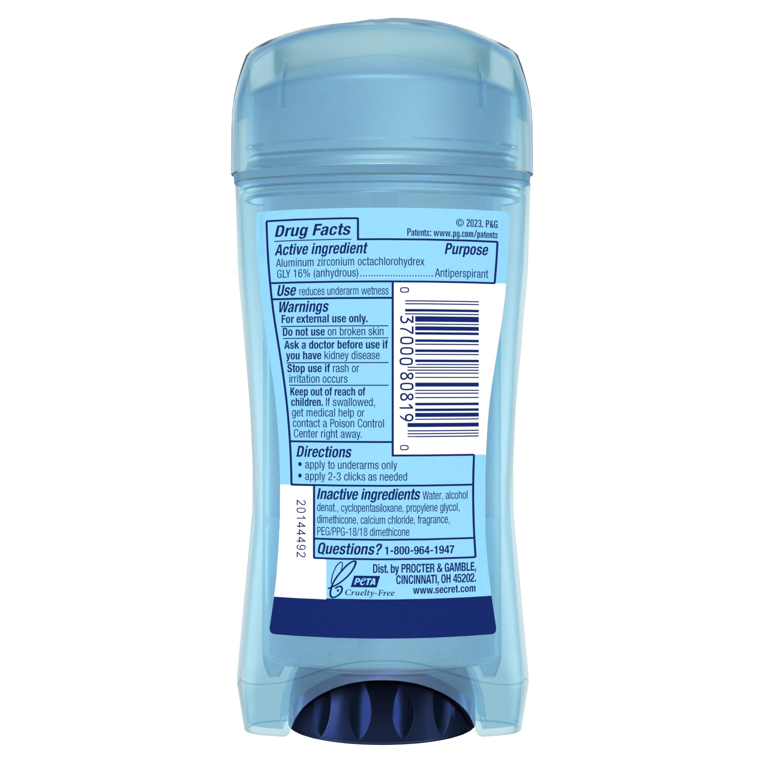 Secret Outlast 2.6 oz bottle ready for daily use.