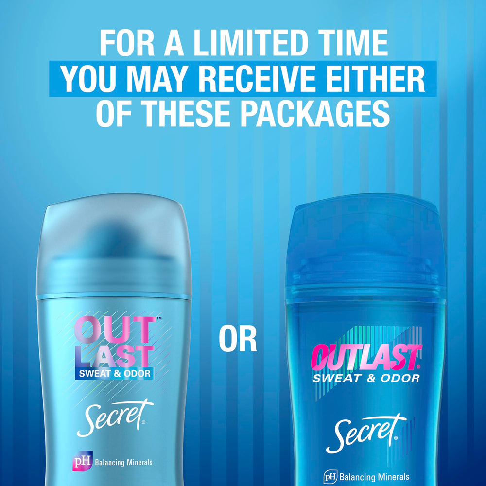 Secret Outlast sport fresh scent supports active days.