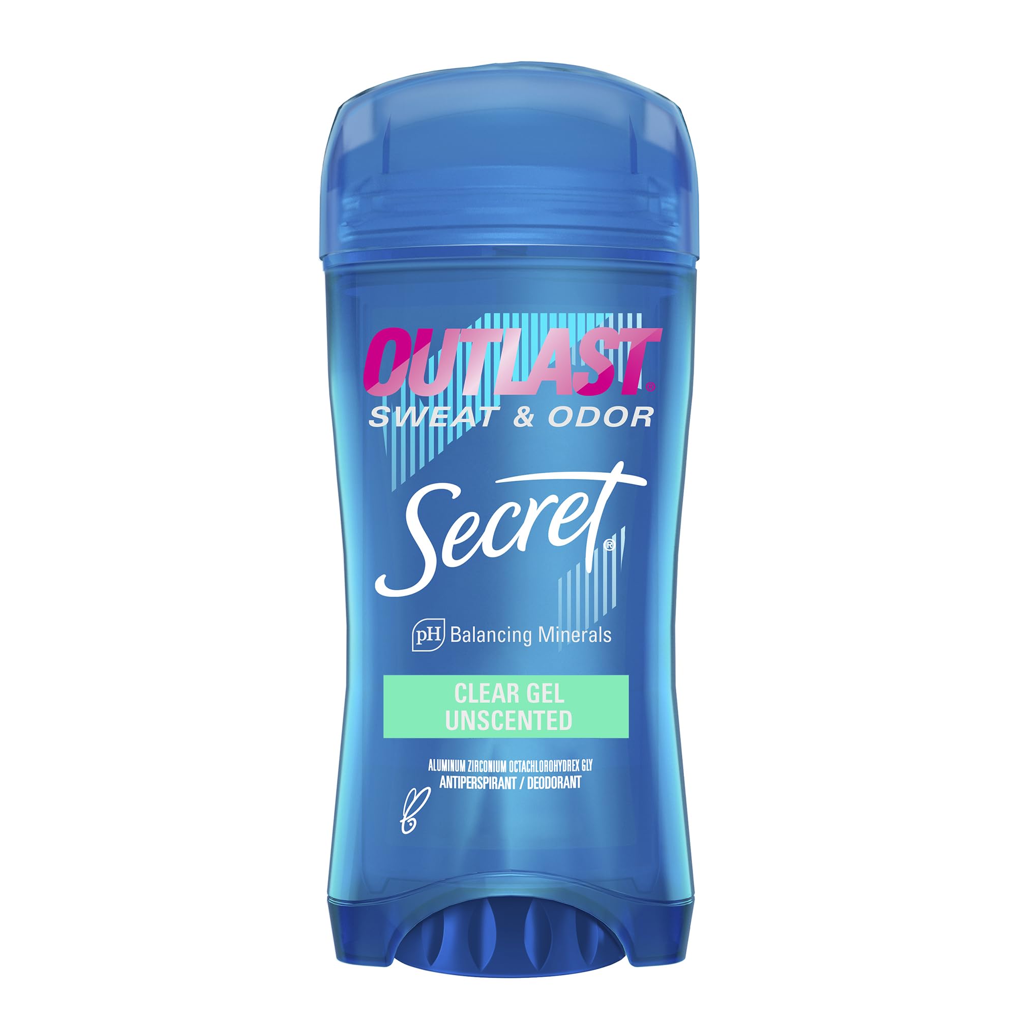 Secret Outlast unscented clear gel bottle for long-lasting protection