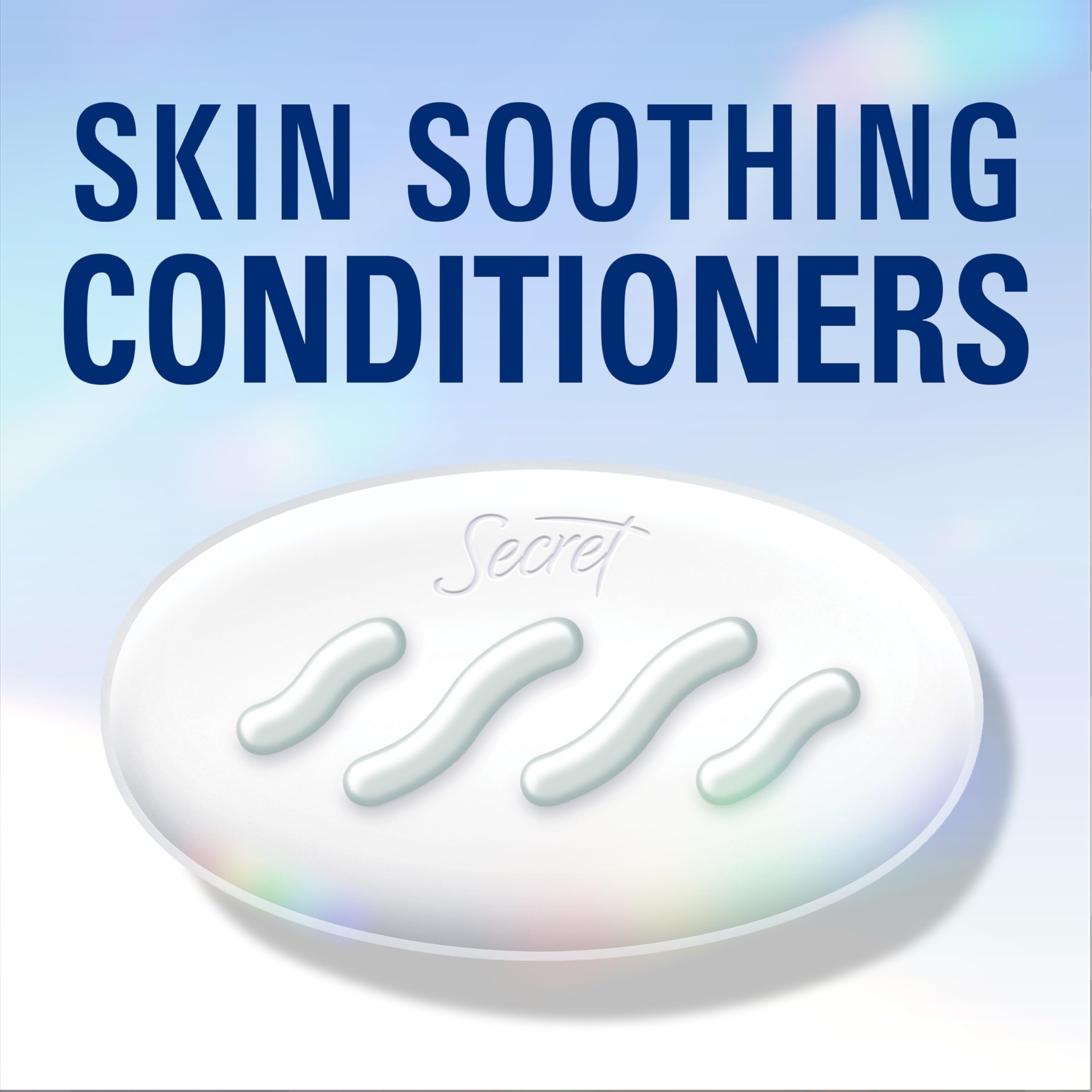 Secret Ph-balancing minerals emphasize balanced freshness and odor control.