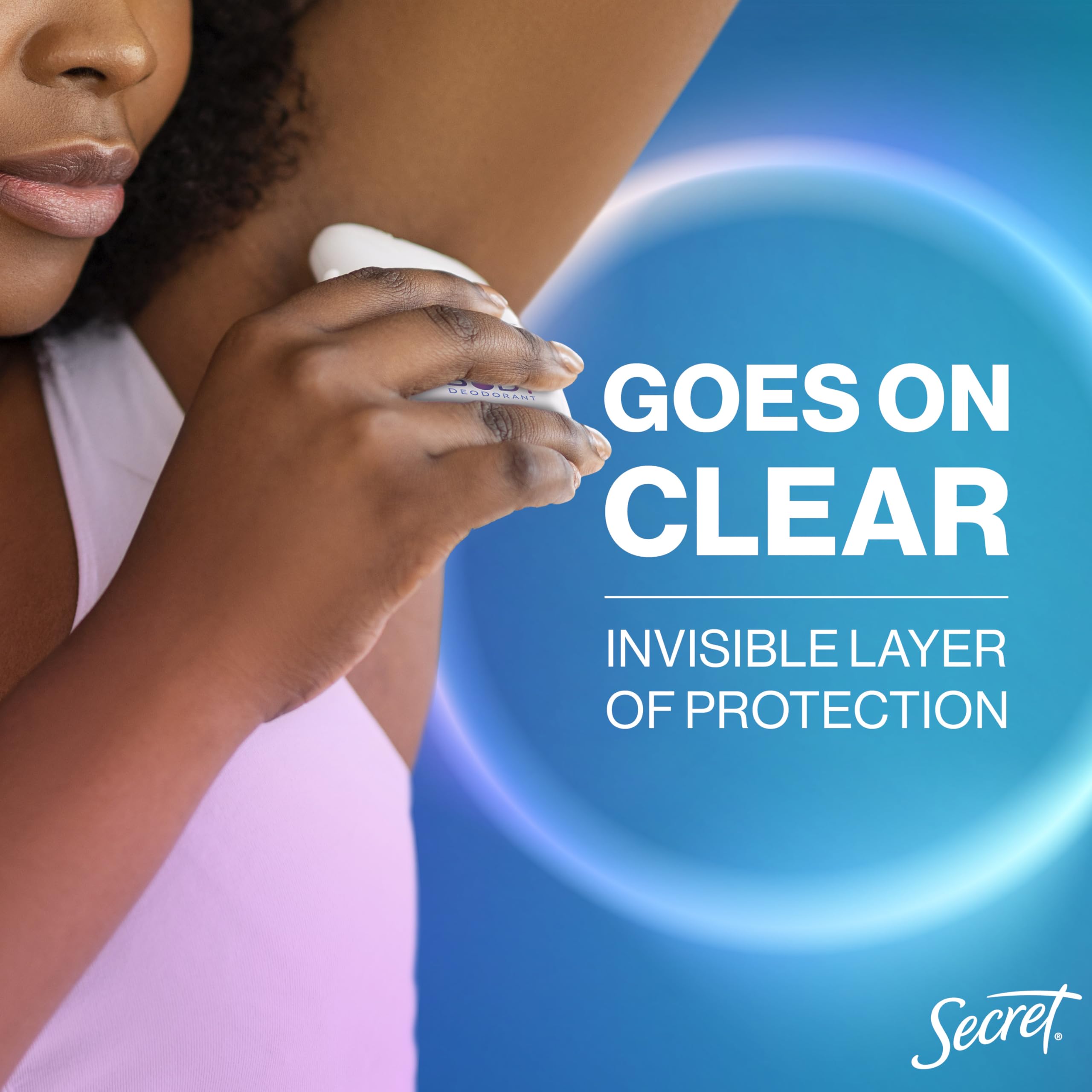 Secret Whole Body Deodorant Packaging portable and travel-ready