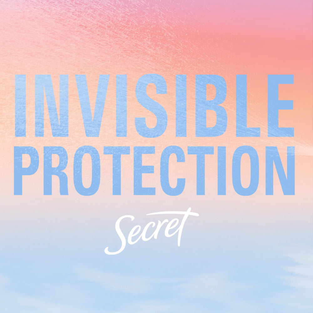 Secret Whole Body deodorant on feet shows versatile use and odor protection.