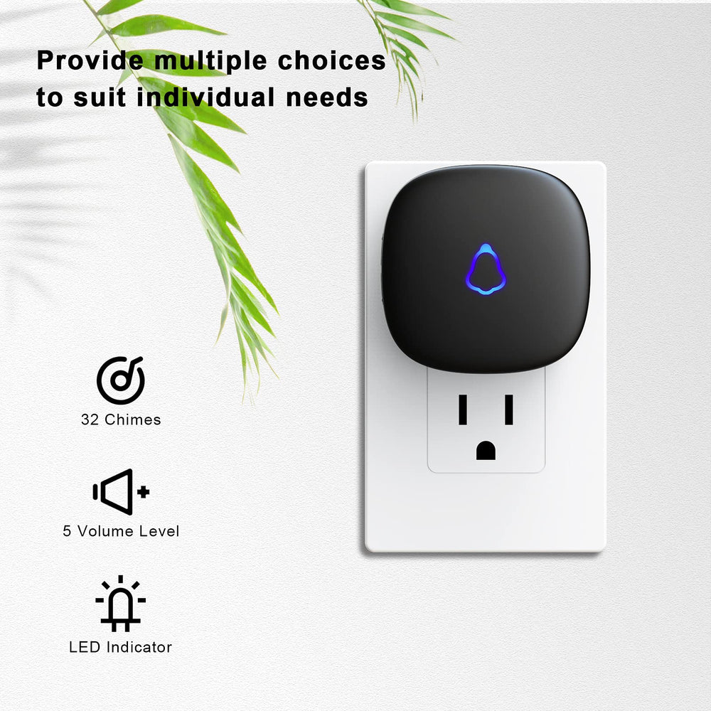 SECRUI wireless doorbell receiver plugged into wall