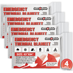 SecuCaptain survival blanket oversized-coverage demonstrates full-body warmth in harsh outdoor conditions.