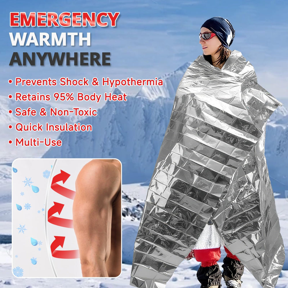 SecuCaptain survival blanket wilderness-camping-use provides reliable warmth outdoors.