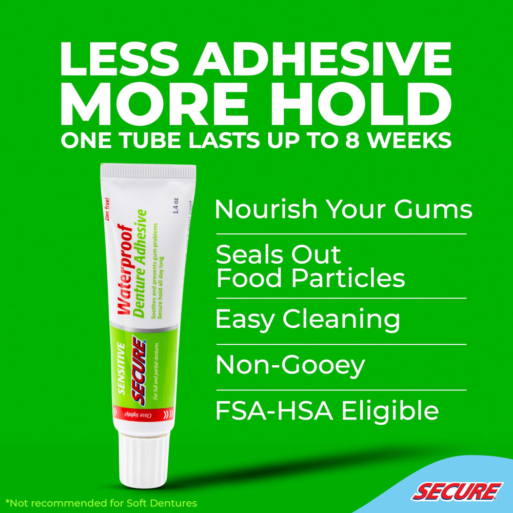 Secure denture adhesive aloe vera gum-application demonstrates improved fit