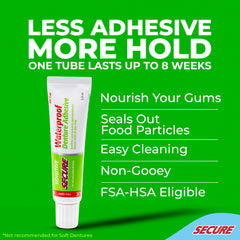 Secure denture adhesive aloe vera gum-application demonstrates improved fit