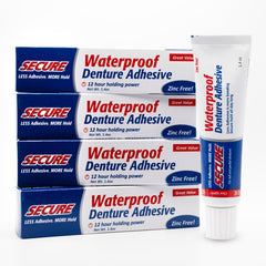 Secure denture adhesive cream for uppers and lowers delivers all-day hold.