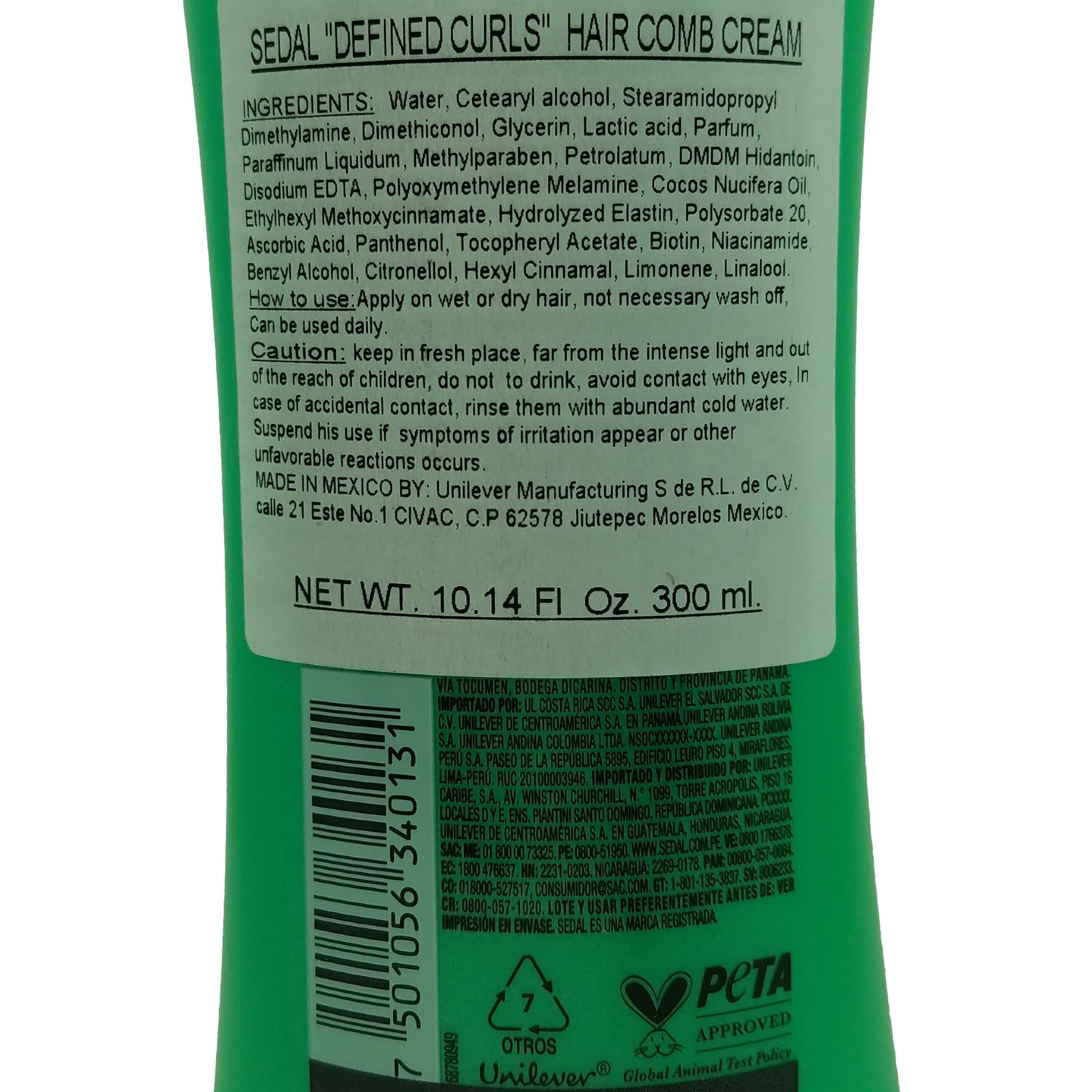 Front view of Sedal 2-pack packaging for defined curls.