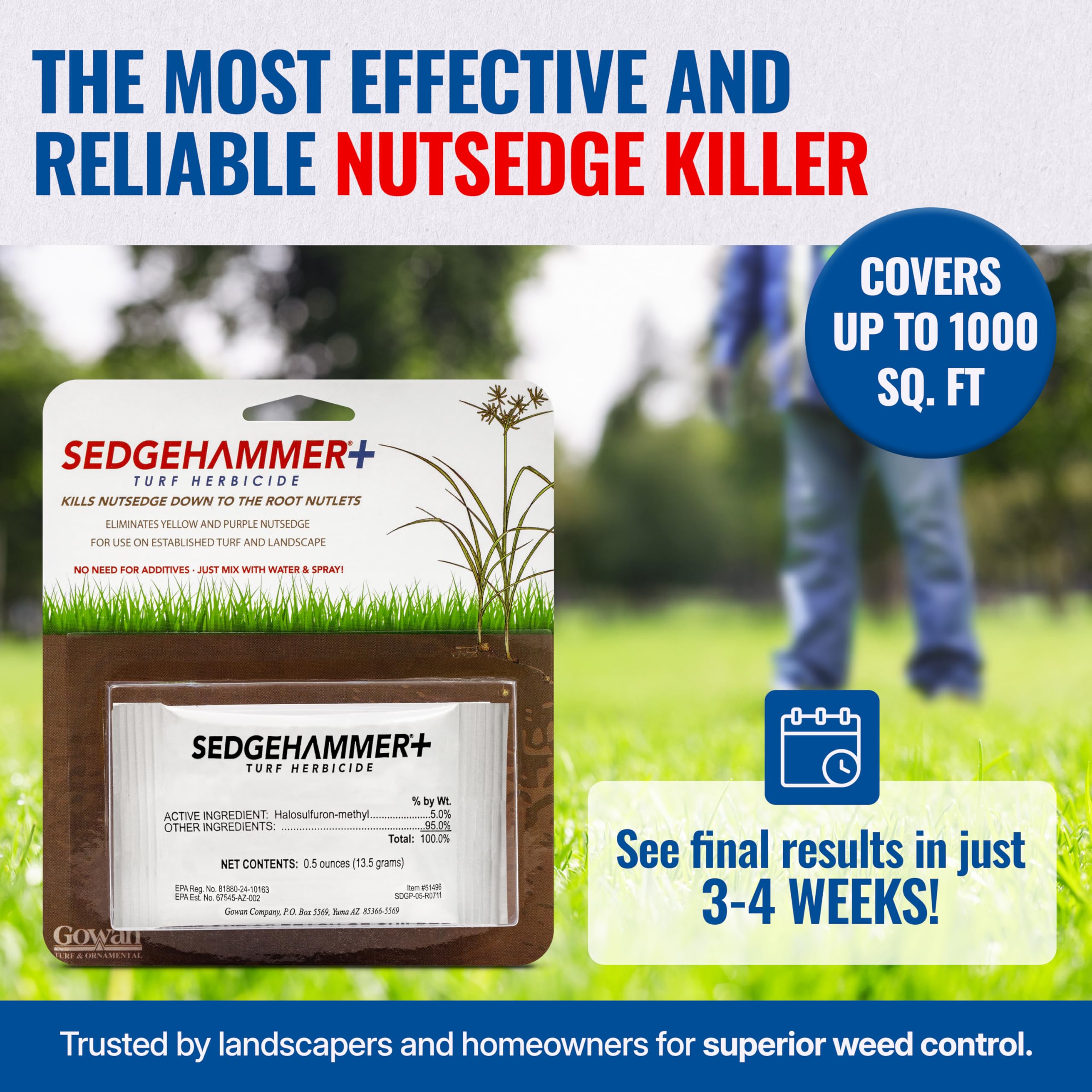 Sedgehammer Plus integrated surfactant image emphasizes pre-mixed convenience.