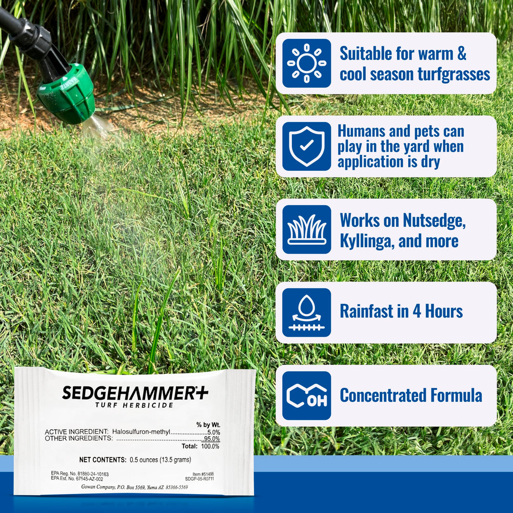 Sedgehammer Plus packaging ready-to-use design for homeowners.