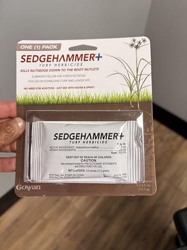 Sedgehammer Plus turf weed killer label highlights USA-made formulation for home lawns.
