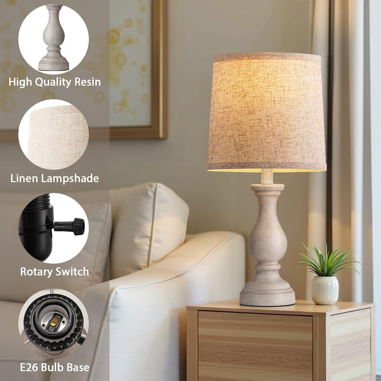 Seealle distressed farmhouse accents add vintage charm