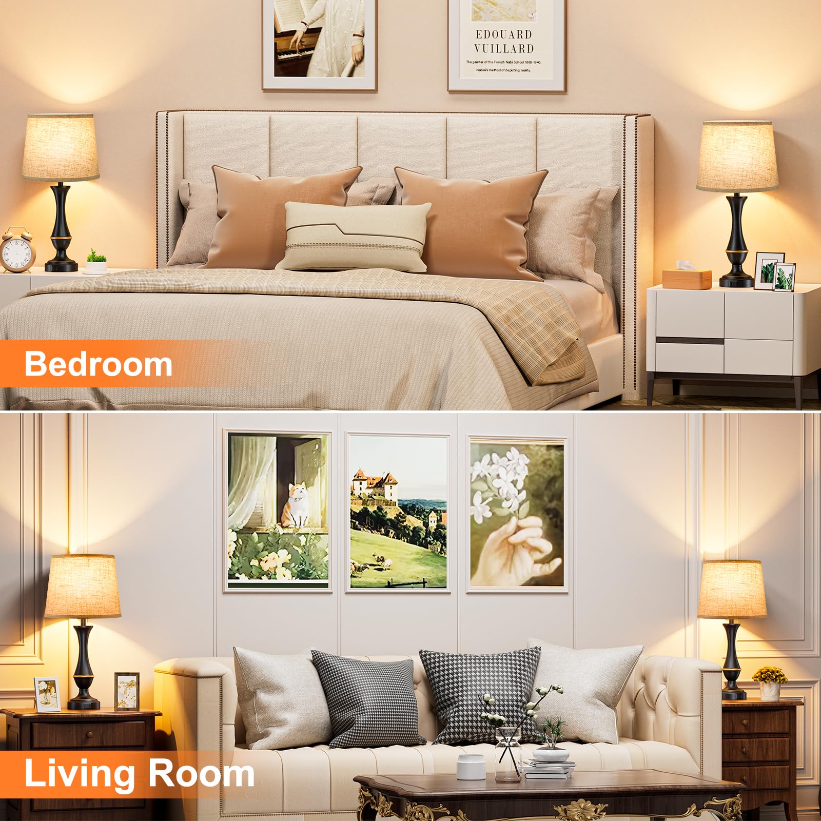 Seealle included E26 LED bulbs providing flicker-free lighting