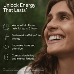 Seed AM-02 Energy + Focus capsules delivering fast-acting, caffeine-free energy and focus.